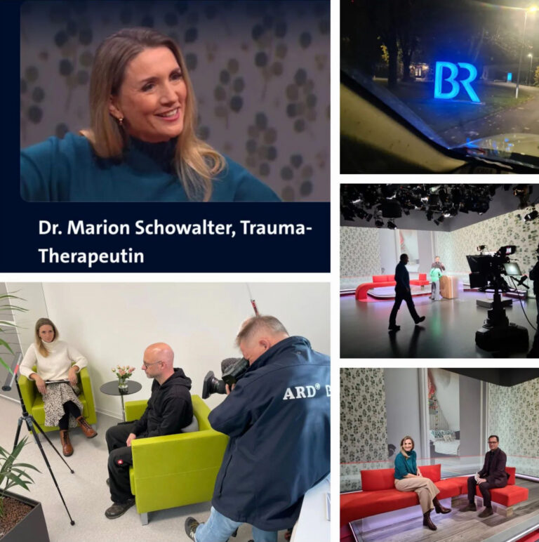 Dr. Marion Schowalter im Studio des Bayerischen Rundfunks