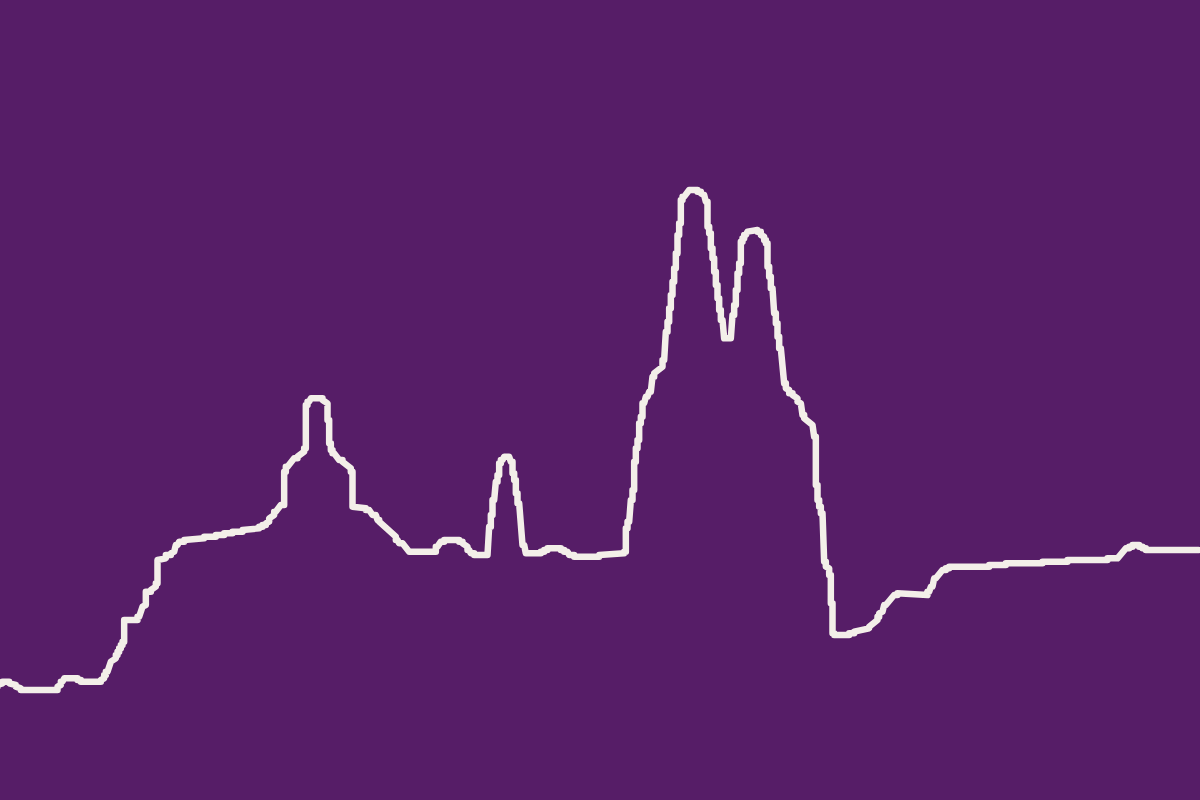 Skyline von Regensburg als Linie