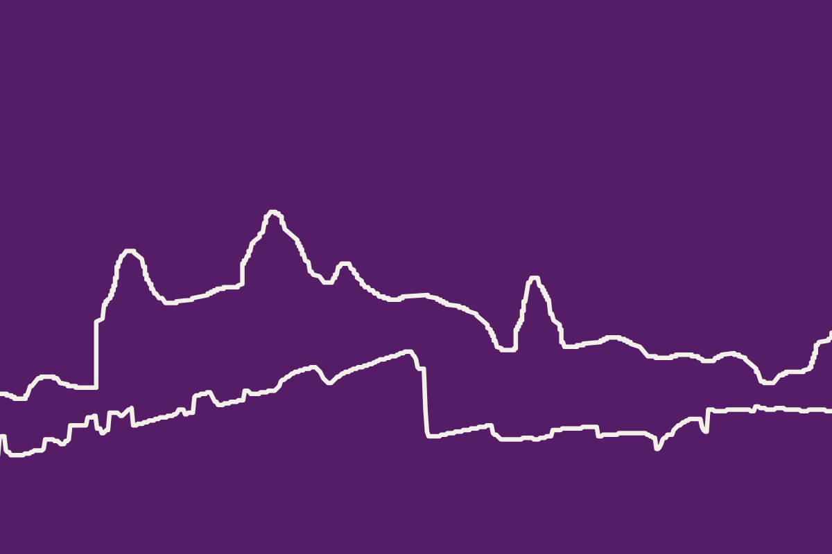 Skyline von Würzburg als Linie
